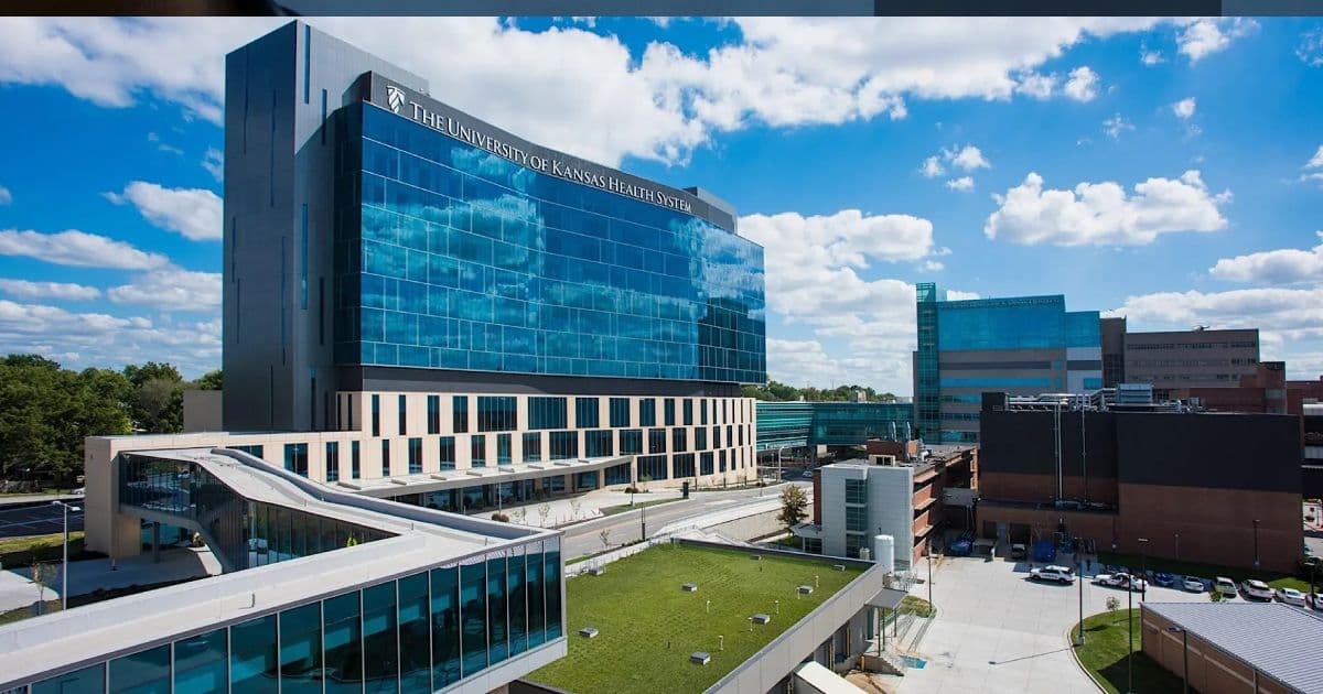 Exterior view of The University of Kansas Health System campus for the Graduate Nurse Open House in Kansas City