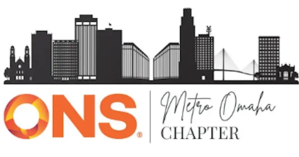 Metro Omaha Chapter Oncology Nursing Society logo with Omaha skyline for the Oncology Certified Nurse Exam Prep Course