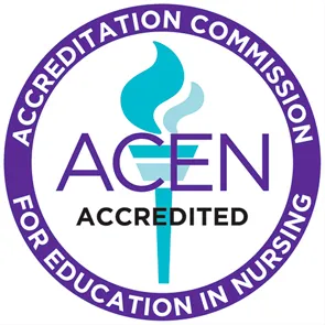 The nursing program is accredited by the Accreditation Commission for Education in Nursing Inc., (ACEN) 3390 Peachtree Road NE, Suite 1400, Atlanta, GA, 30326 (404) 975-5000 